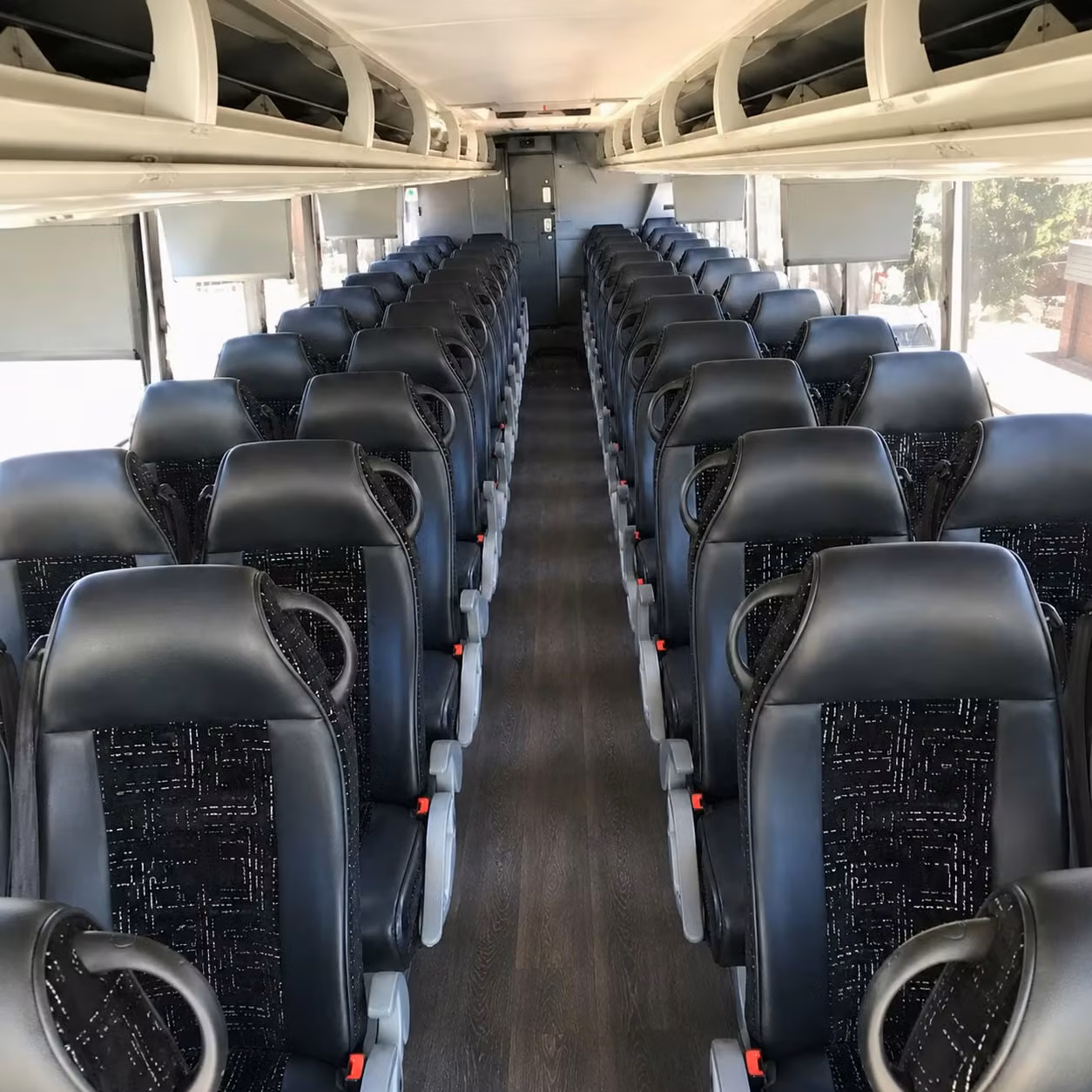 56 passenger charter bus inside
